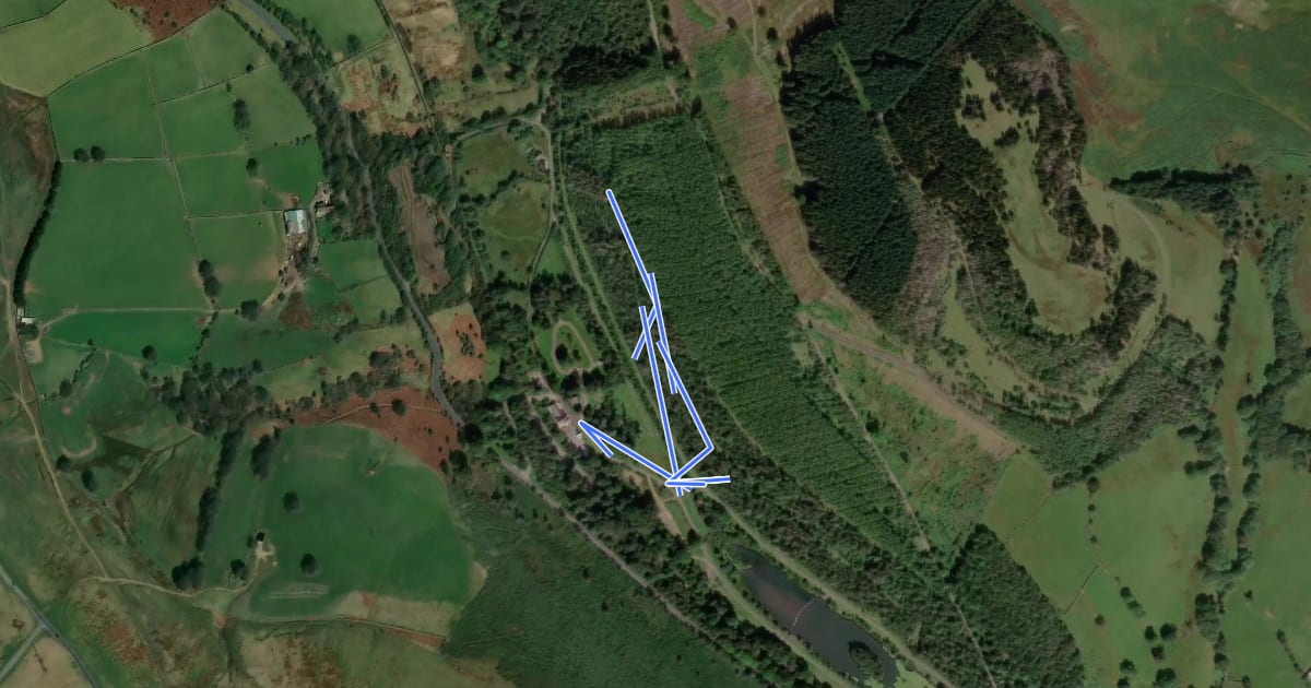 Маршрут Parc Cwm Darran Brown Mountain Bike Trail на спутниковом снимке