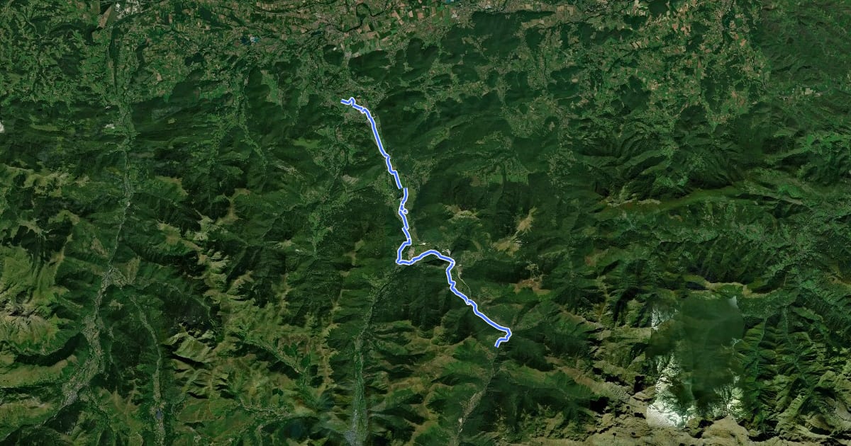 Маршрут Parcours Cyclable de la Garonne на спутниковом снимке