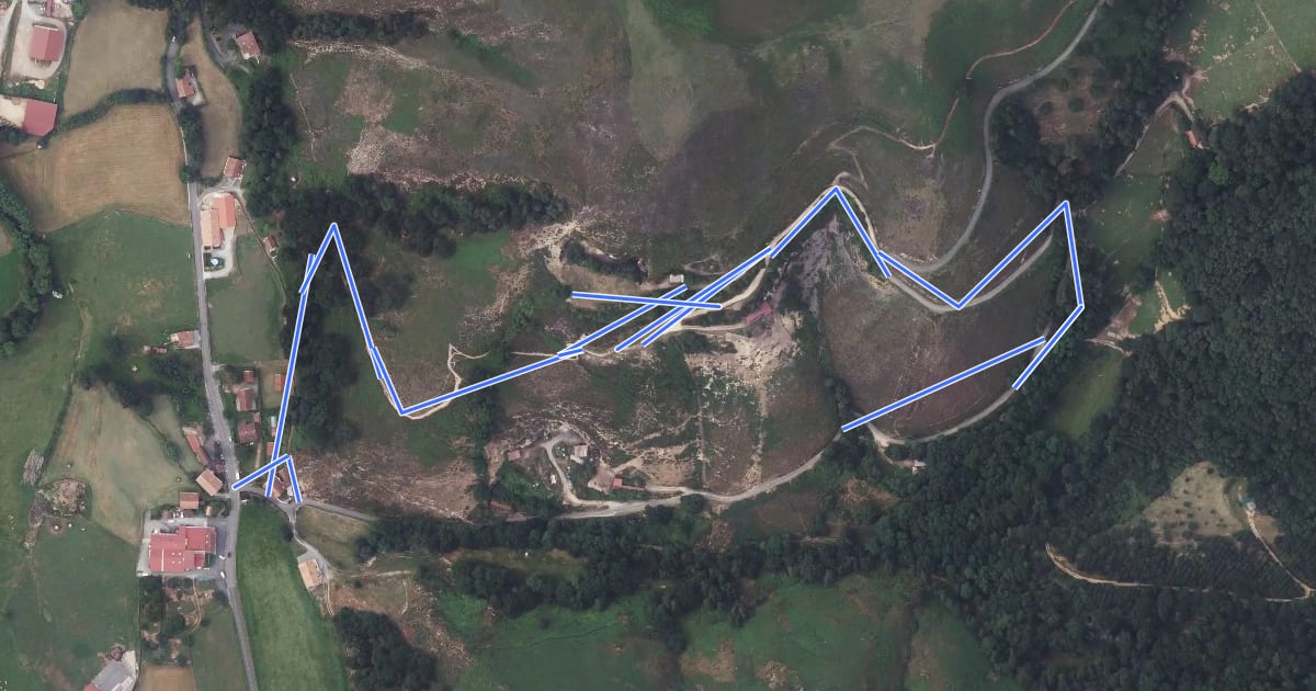 Маршрут Parcours découverte Pierre Oteiza на спутниковом снимке