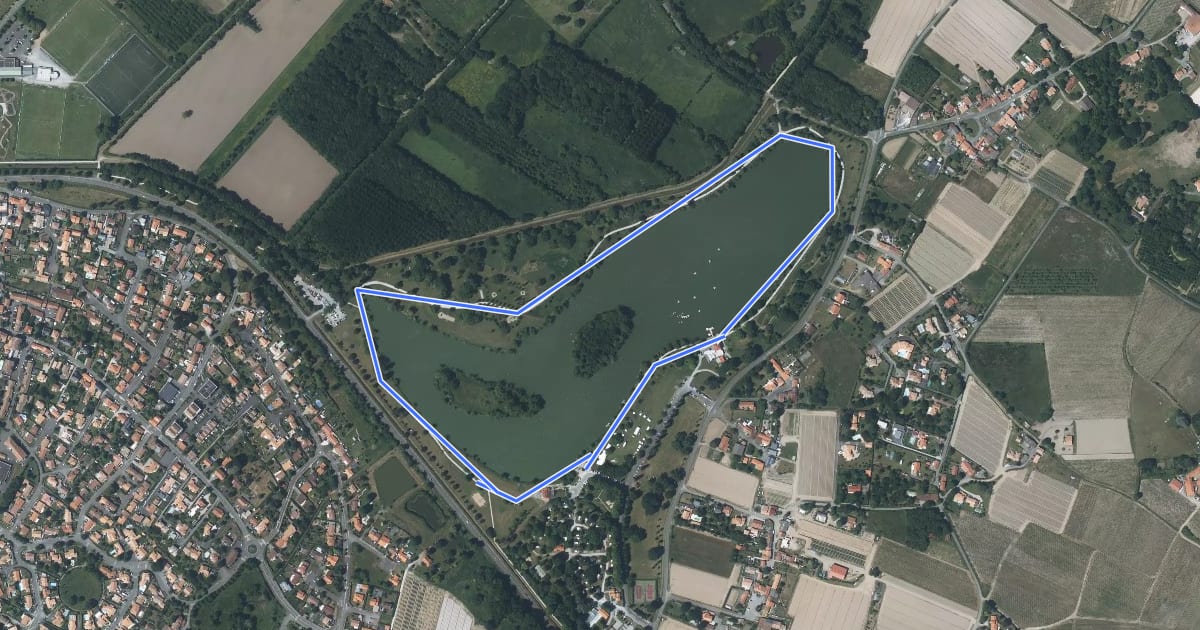 Маршрут Parcours d’Orientation au Plan d'Eau du Chêne на спутниковом снимке
