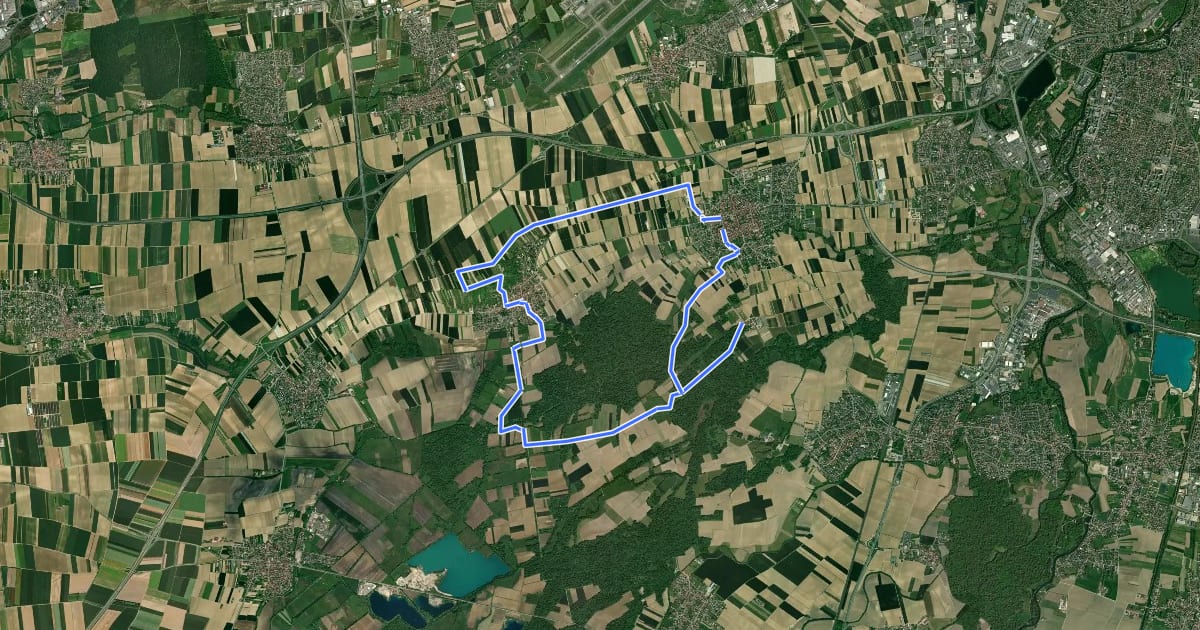 Маршрут Parcours de Hattisheim на спутниковом снимке