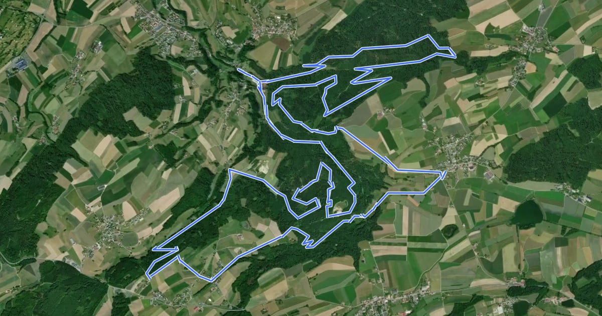 Маршрут Parcours des Arbognes на спутниковом снимке