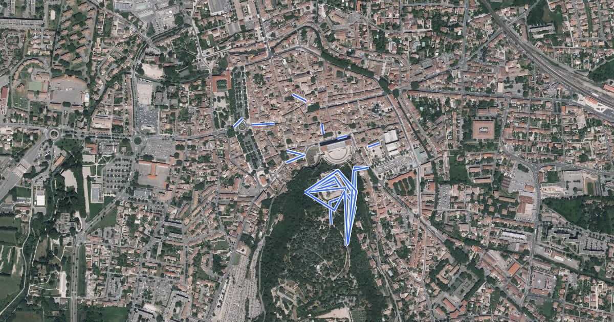 Маршрут Parcours des Princes Nassau на спутниковом снимке