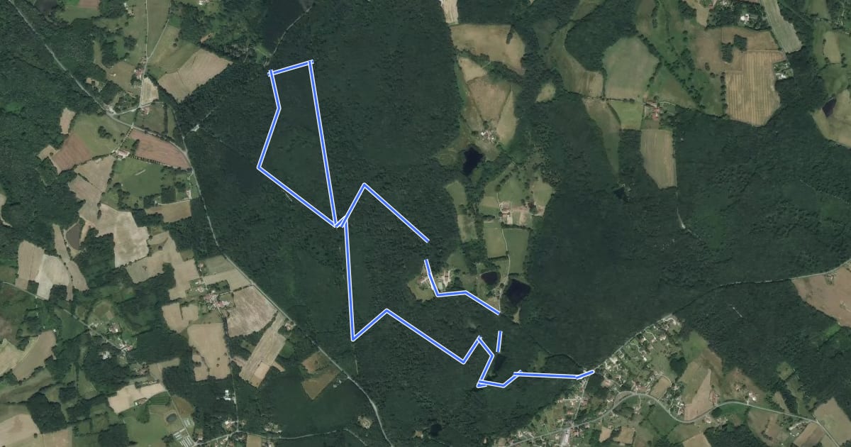 Маршрут Parcours du Cœur на спутниковом снимке