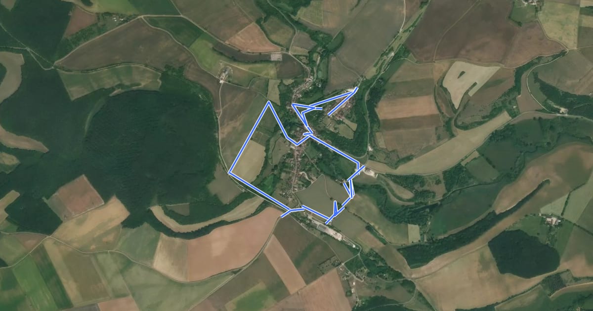 Маршрут Parcours du parking de la Porte de la Ville на спутниковом снимке