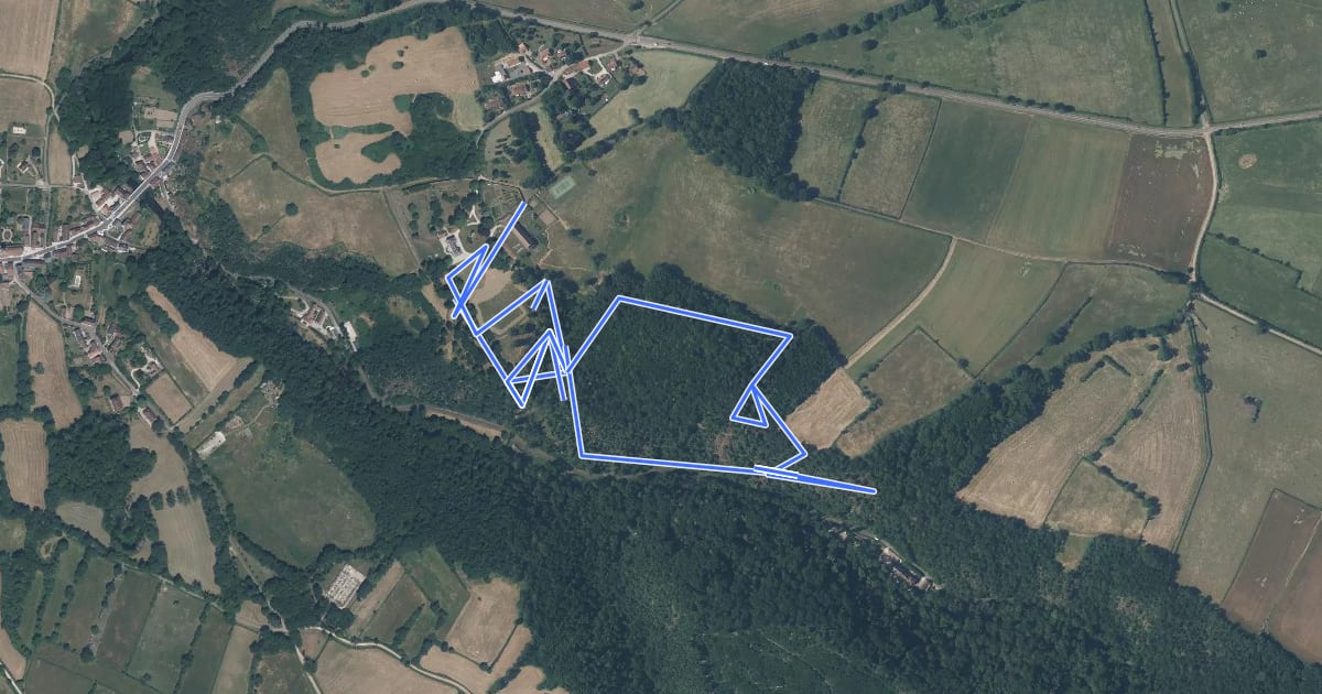 Маршрут Parcours fléché du Parc d'Orbigny на спутниковом снимке
