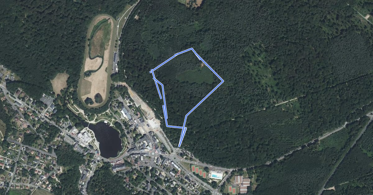 Маршрут Parcours Forestier на спутниковом снимке