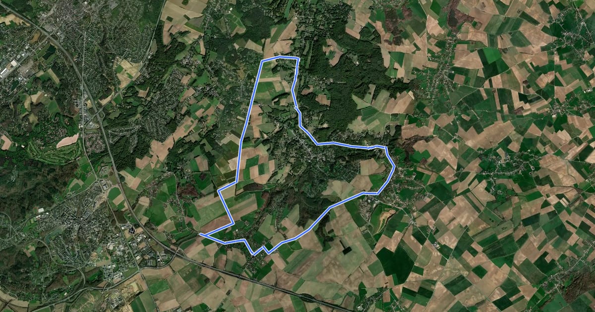 Маршрут Parcours n°1 на спутниковом снимке