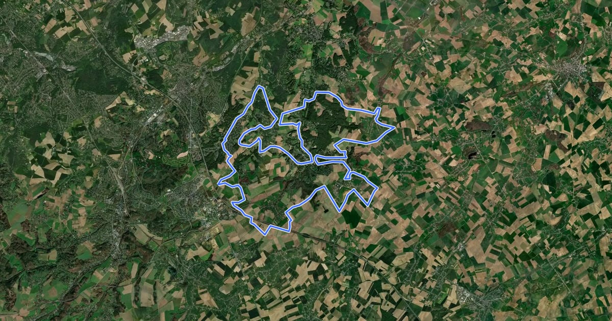 Маршрут Parcours n°2 на спутниковом снимке