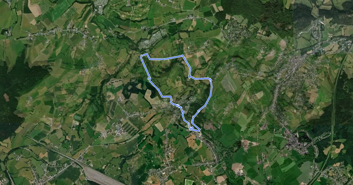 Маршрут Parcours Natagora 6 km на спутниковом снимке