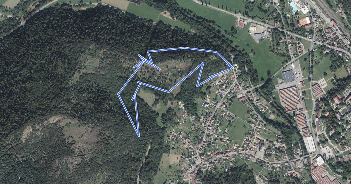 Маршрут Parcours Sportif на спутниковом снимке