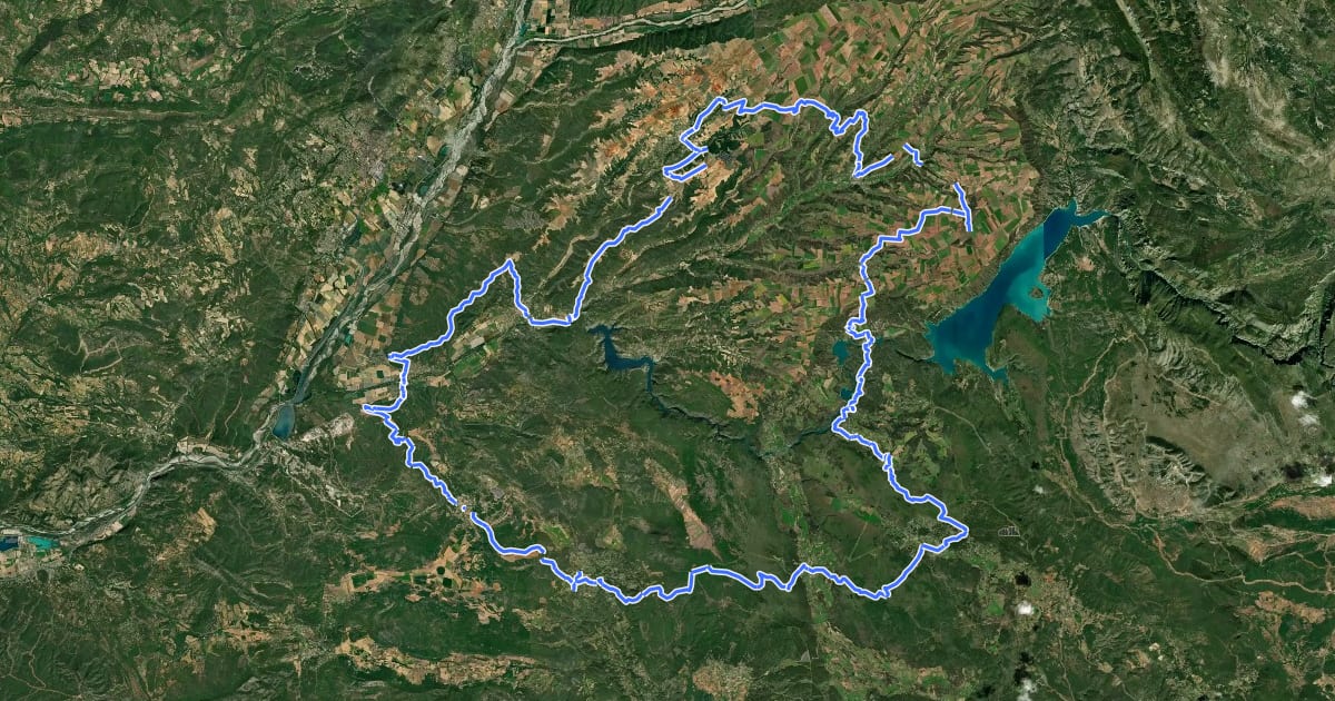 Маршрут Parcours Verdon 257-03 на спутниковом снимке