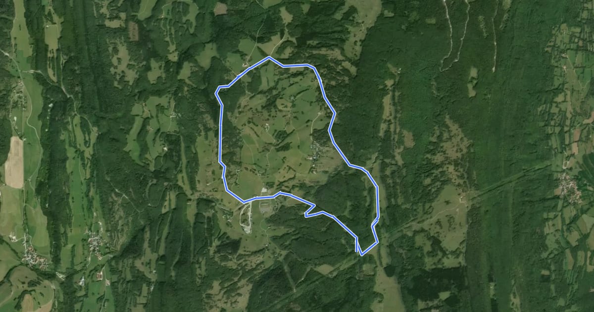 Маршрут Parcours VTT 12 vert - Les balcons des Plans - Espace FFC Ain Forestière на спутниковом снимке