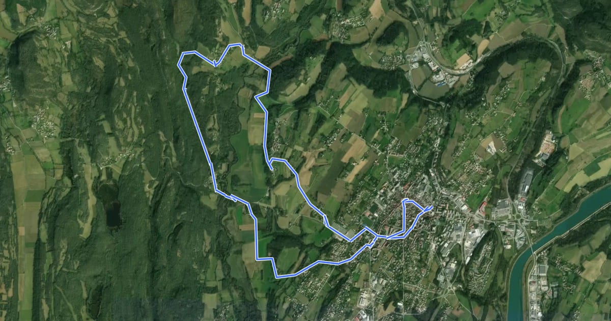 Маршрут Parcours VTT 3 bleu - Bognens - Les Baraques на спутниковом снимке