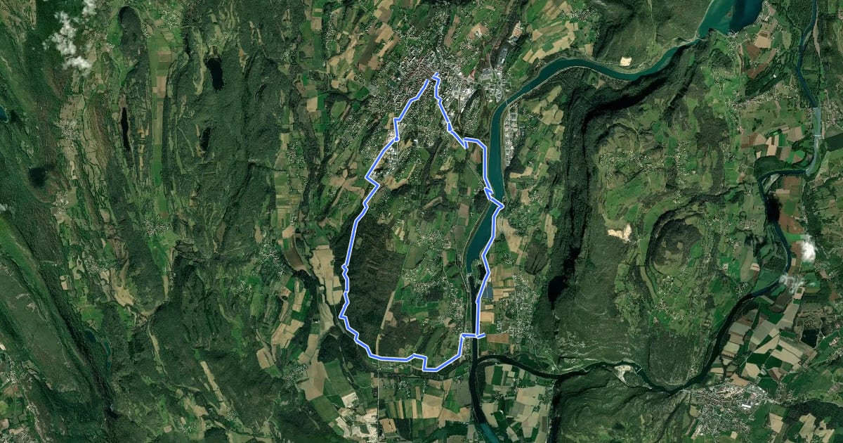 Маршрут Parcours VTT 4 bleu - Le forêt de Rothonne на спутниковом снимке