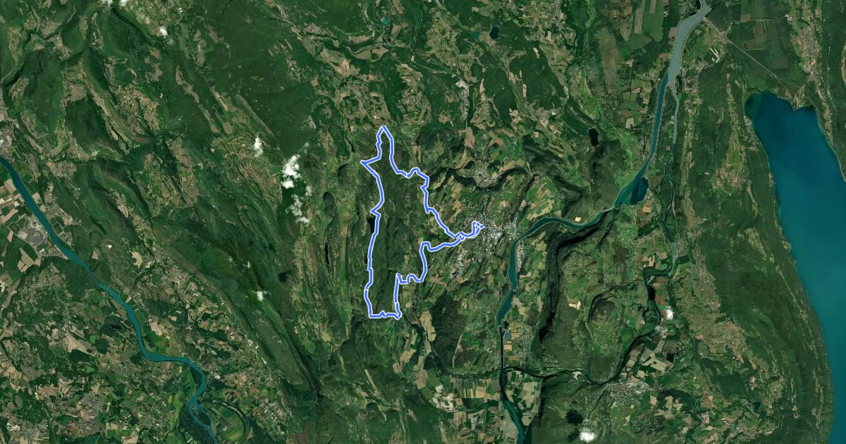 Маршрут Parcours VTT 5 rouge - Le lac d'Armaille на спутниковом снимке