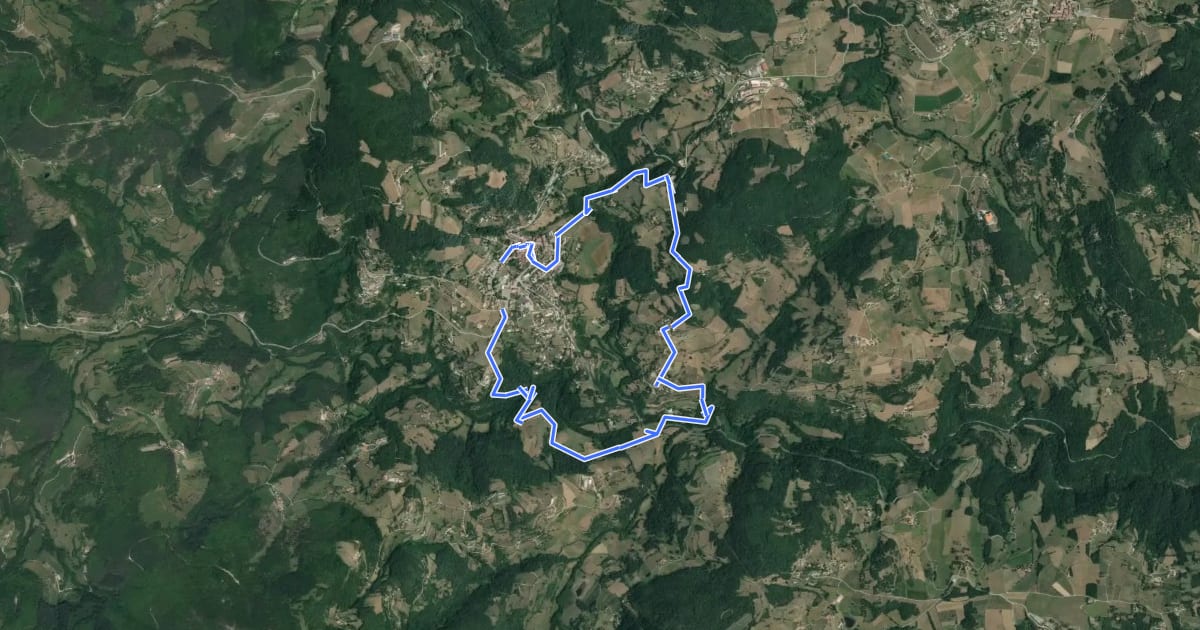 Маршрут Parcours VTT n°1 на спутниковом снимке