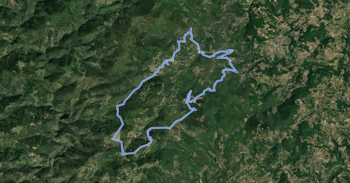 Маршрут Parcours VTT n°11 на спутниковом снимке