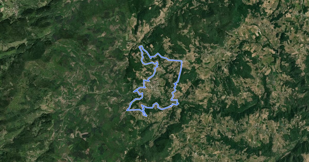 Маршрут Parcours VTT n°6 на спутниковом снимке