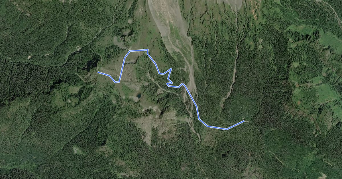 Маршрут Park Butte Trail на спутниковом снимке