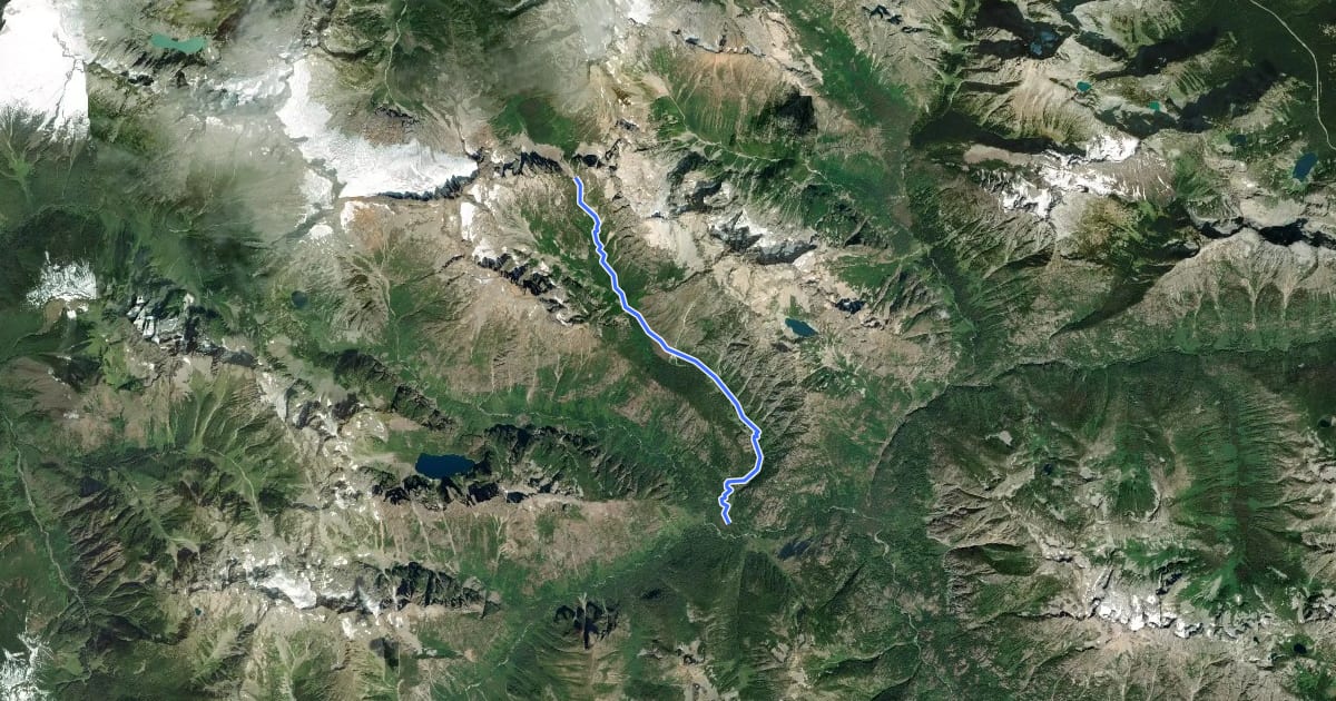 Маршрут Park Creek Trail на спутниковом снимке
