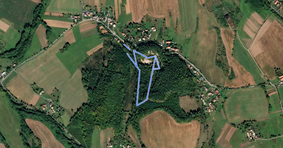 Маршрут Park Paľa Demikáta z Klokoča на спутниковом снимке