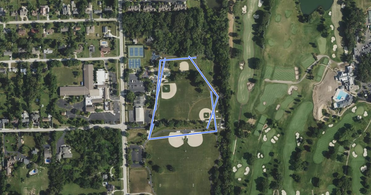 Маршрут Park Path North Loop на спутниковом снимке