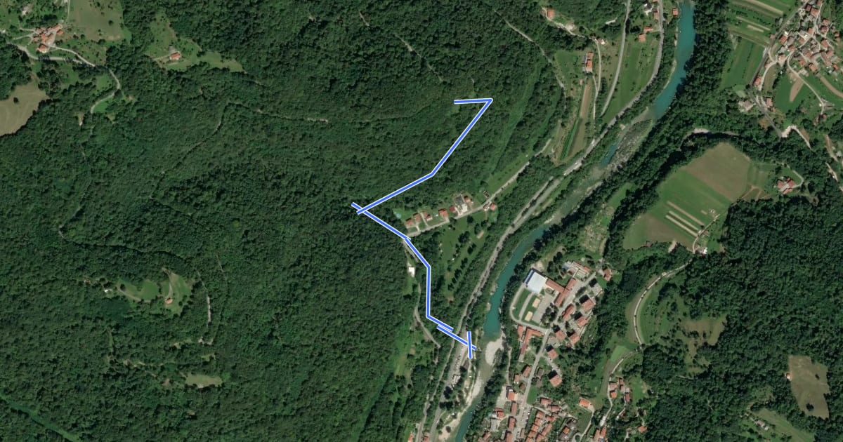 Маршрут Park Pečno Kanal на спутниковом снимке