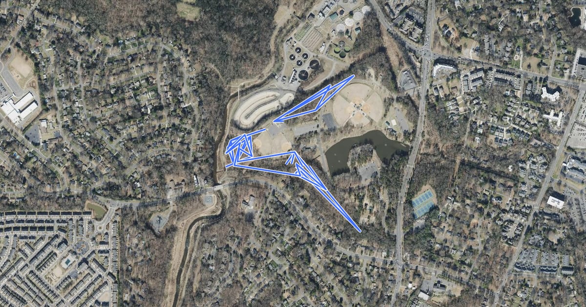 Маршрут Park Road Park Loop на спутниковом снимке