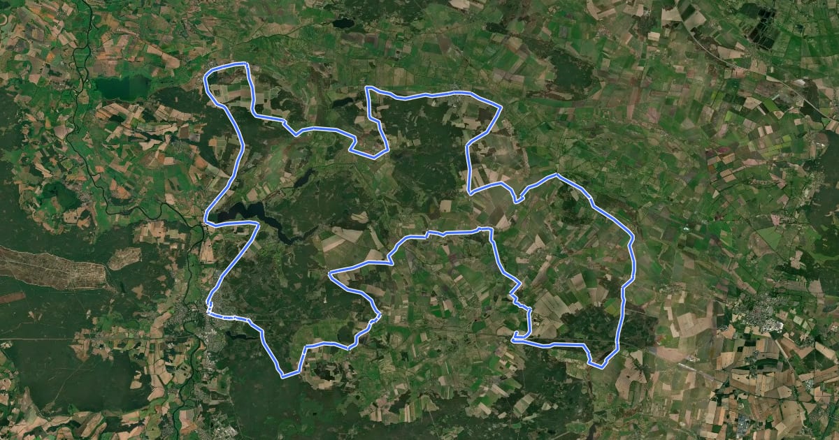 Маршрут Park Tour на спутниковом снимке