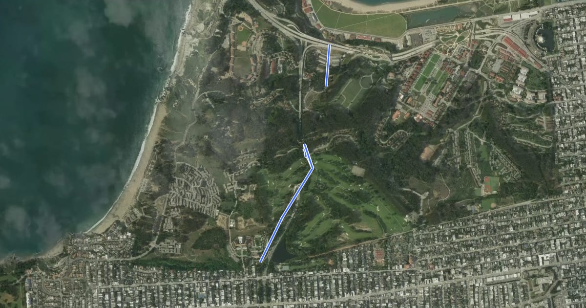 Маршрут Park Trail на спутниковом снимке