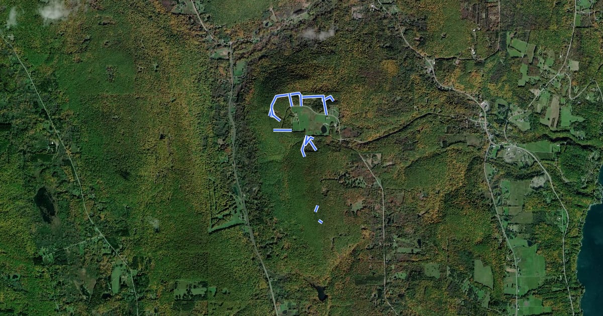 Маршрут Park Trails на спутниковом снимке