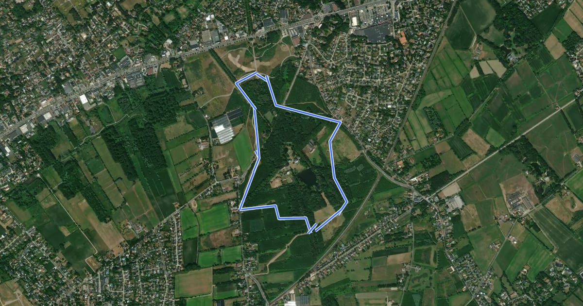 Маршрут Parkbos Grand Noble-route на спутниковом снимке