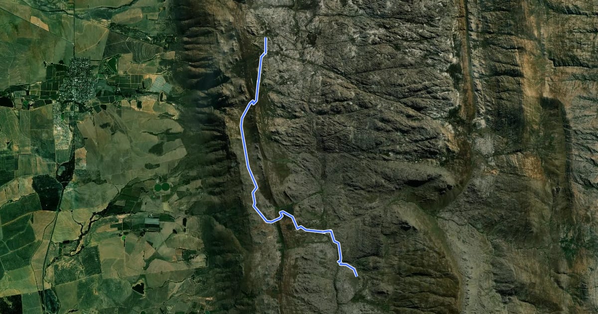 Маршрут Parking Area to De Tronk via Jeep Track на спутниковом снимке