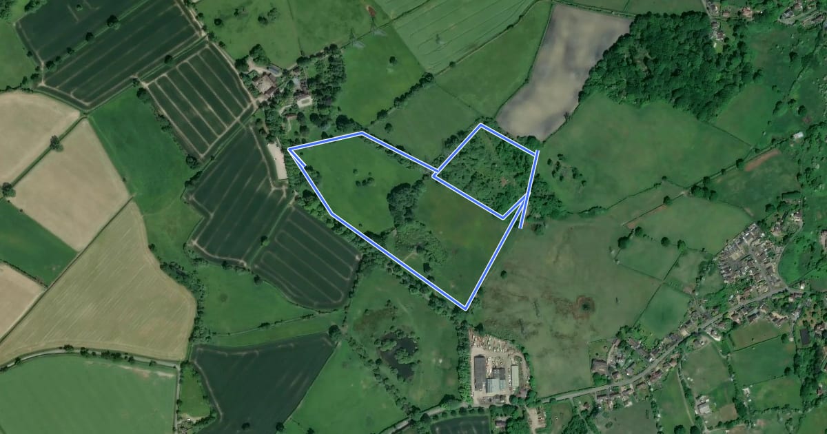 Маршрут Parkland and Meadow Walk, Benthall Hall на спутниковом снимке