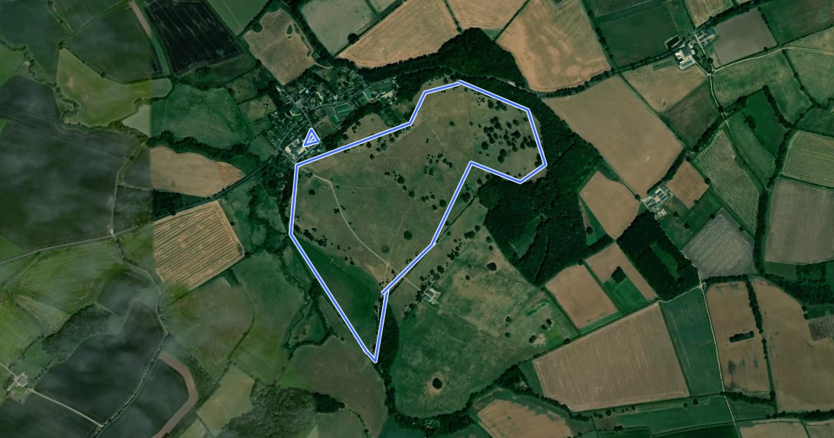 Маршрут Parkland Walk, Coleshill на спутниковом снимке