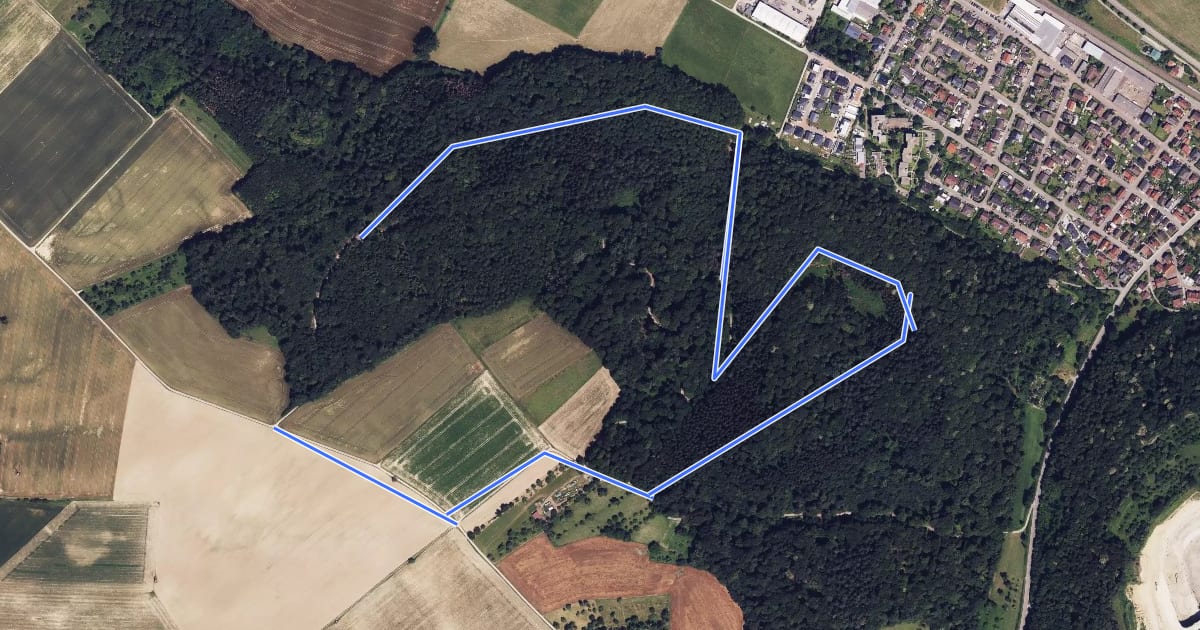 Маршрут Parkplatz Karlsbrunnen Rundweg 2: (Rosengarten-Weg) на спутниковом снимке
