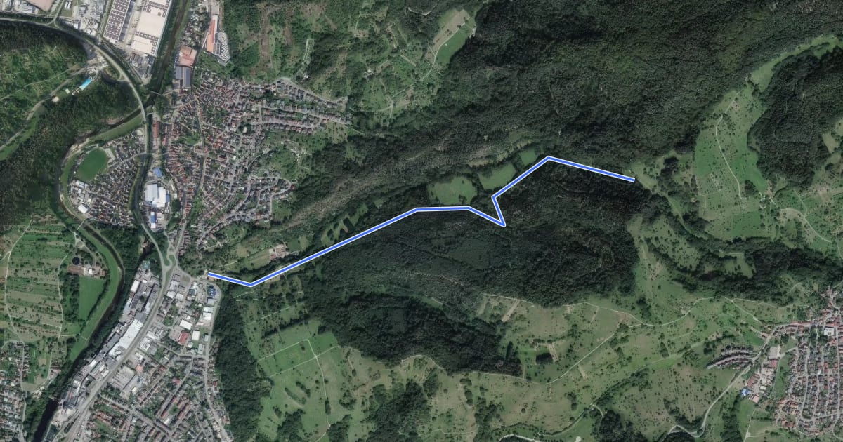 Маршрут Parkplatz Laufbachtal - Laufbachbrücke на спутниковом снимке