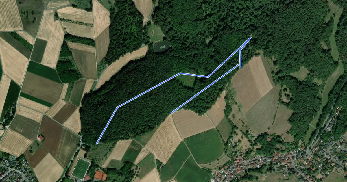 Маршрут Parkplatzrundwanderweg Am Hinterwald 1 : Peter Brühler Weg на спутниковом снимке