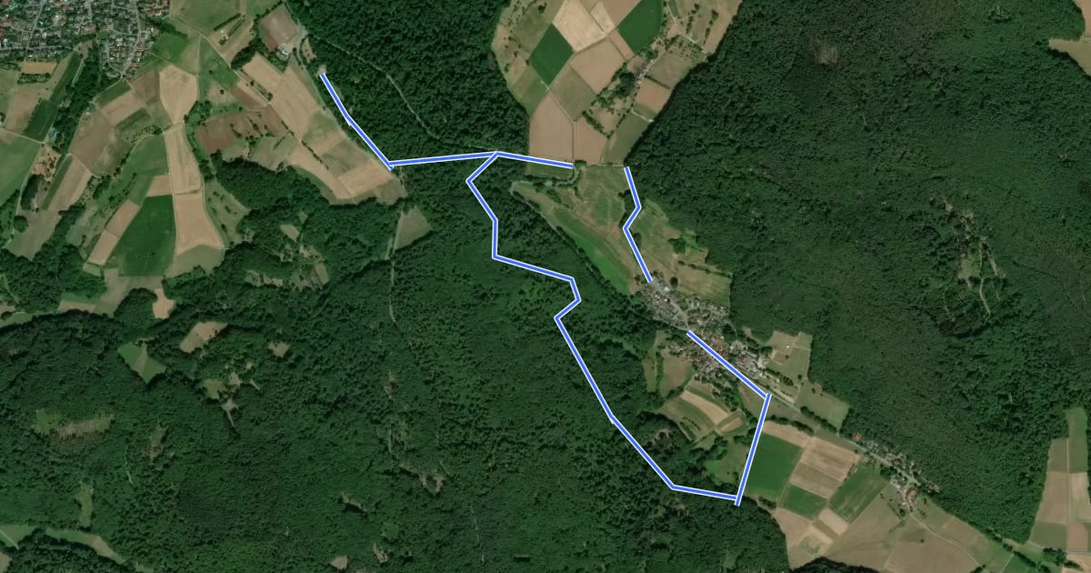 Маршрут Parkplatzrundwanderweg Otzberg 3 : Katzenstein-Weg на спутниковом снимке