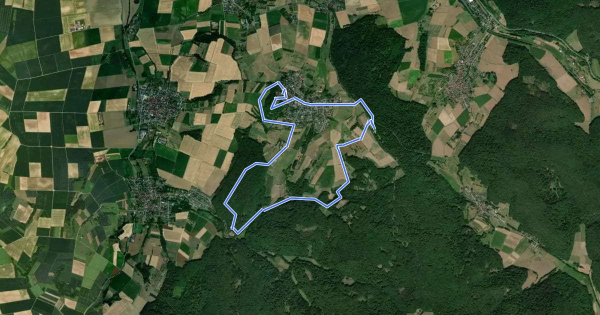 Маршрут Parkplatzrundwanderweg Otzberg 4 : Schmelzmühlen-Weg на спутниковом снимке