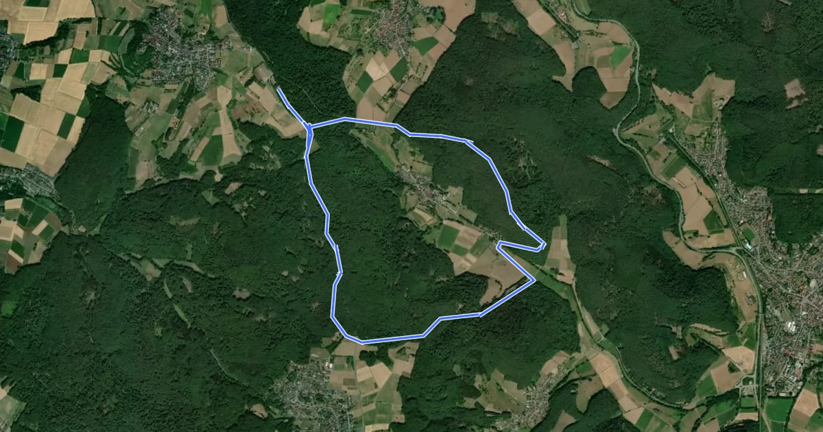 Маршрут Parkplatzrundwanderweg Otzberg 5 : Schloss-Nauses-Weg на спутниковом снимке