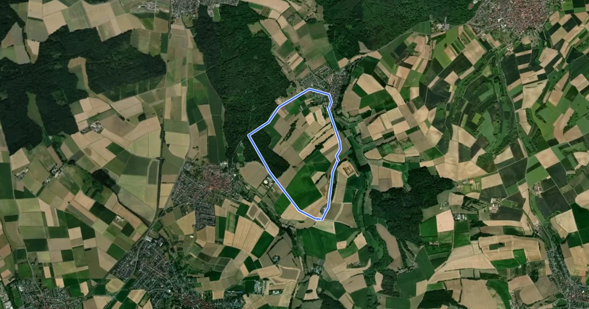 Маршрут Parkplatzrundwanderweg Rosenhöhe 2 : Rosenhöhe-Weg на спутниковом снимке