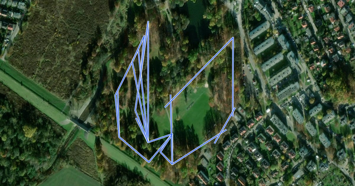 Маршрут parkrun Jelenia Góra на спутниковом снимке