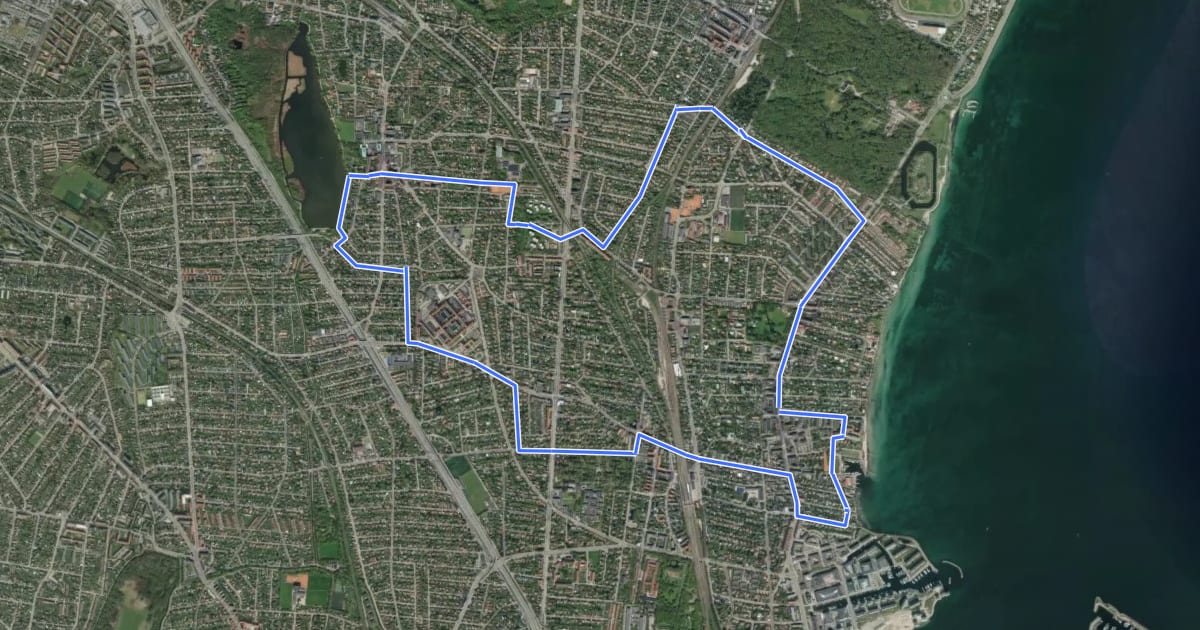 Маршрут Parkruten на спутниковом снимке