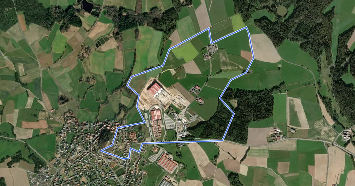 Маршрут Parkstein Ringweg 2 на спутниковом снимке