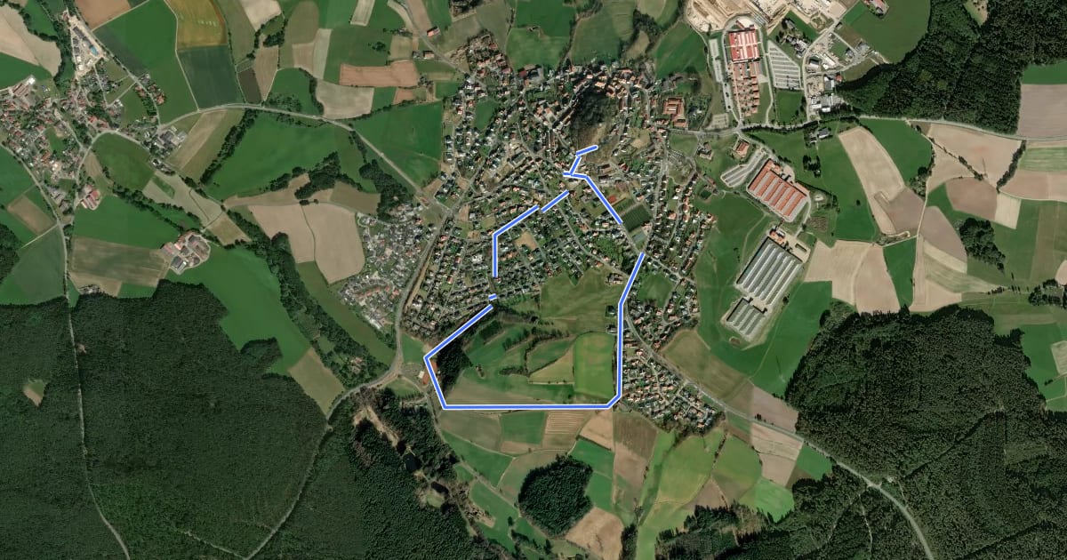 Маршрут Parkstein Ringweg 4a на спутниковом снимке