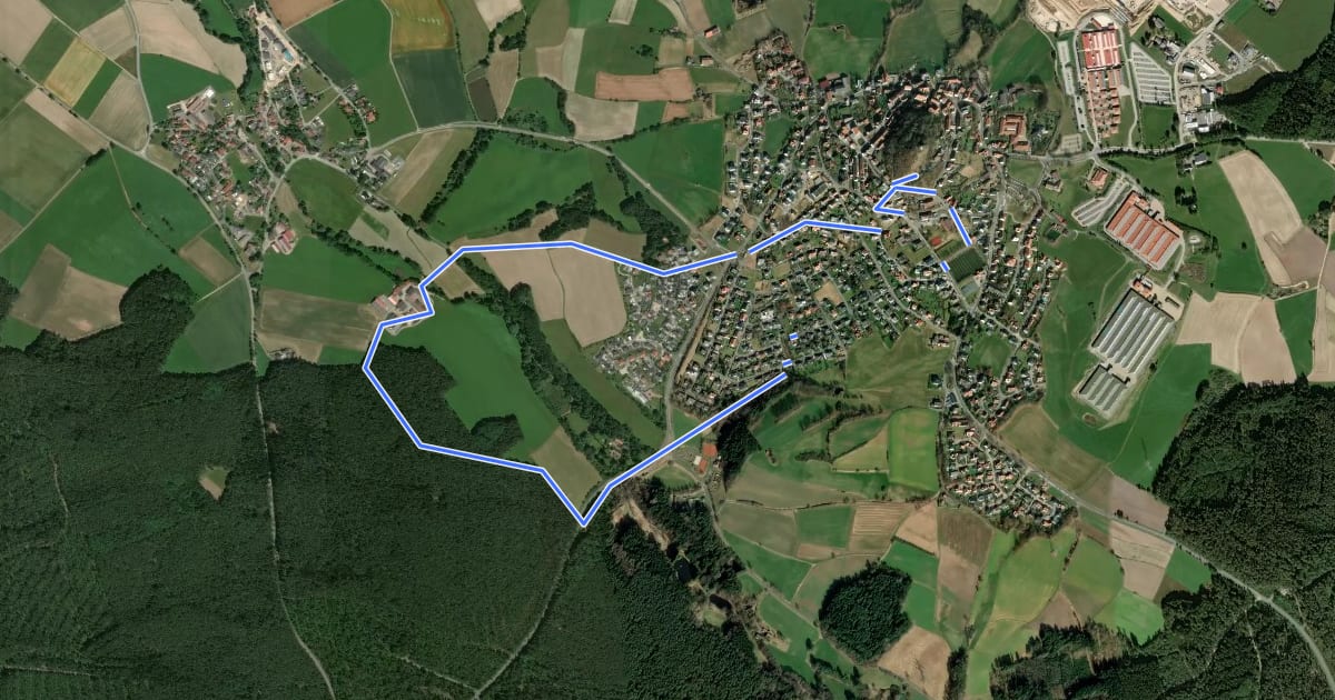 Маршрут Parkstein Ringweg 5 на спутниковом снимке