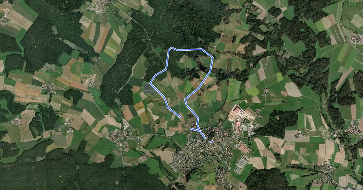 Маршрут Parkstein Ringweg 7 на спутниковом снимке