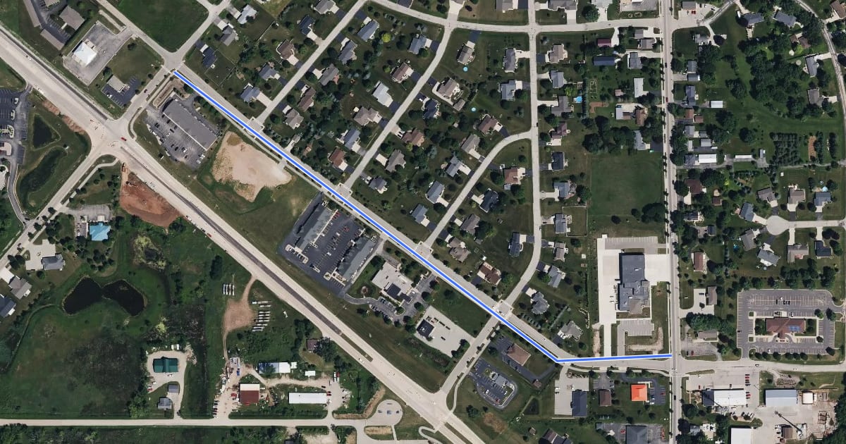 Маршрут Parkview Drive Trail на спутниковом снимке